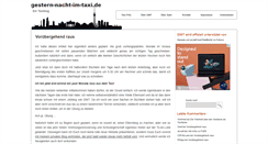 Desktop Screenshot of gestern-nacht-im-taxi.de